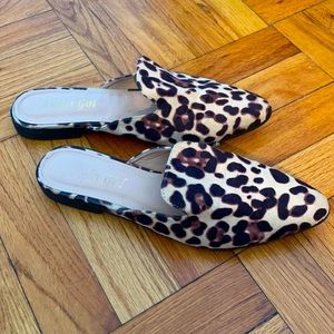 Leopard print mules
